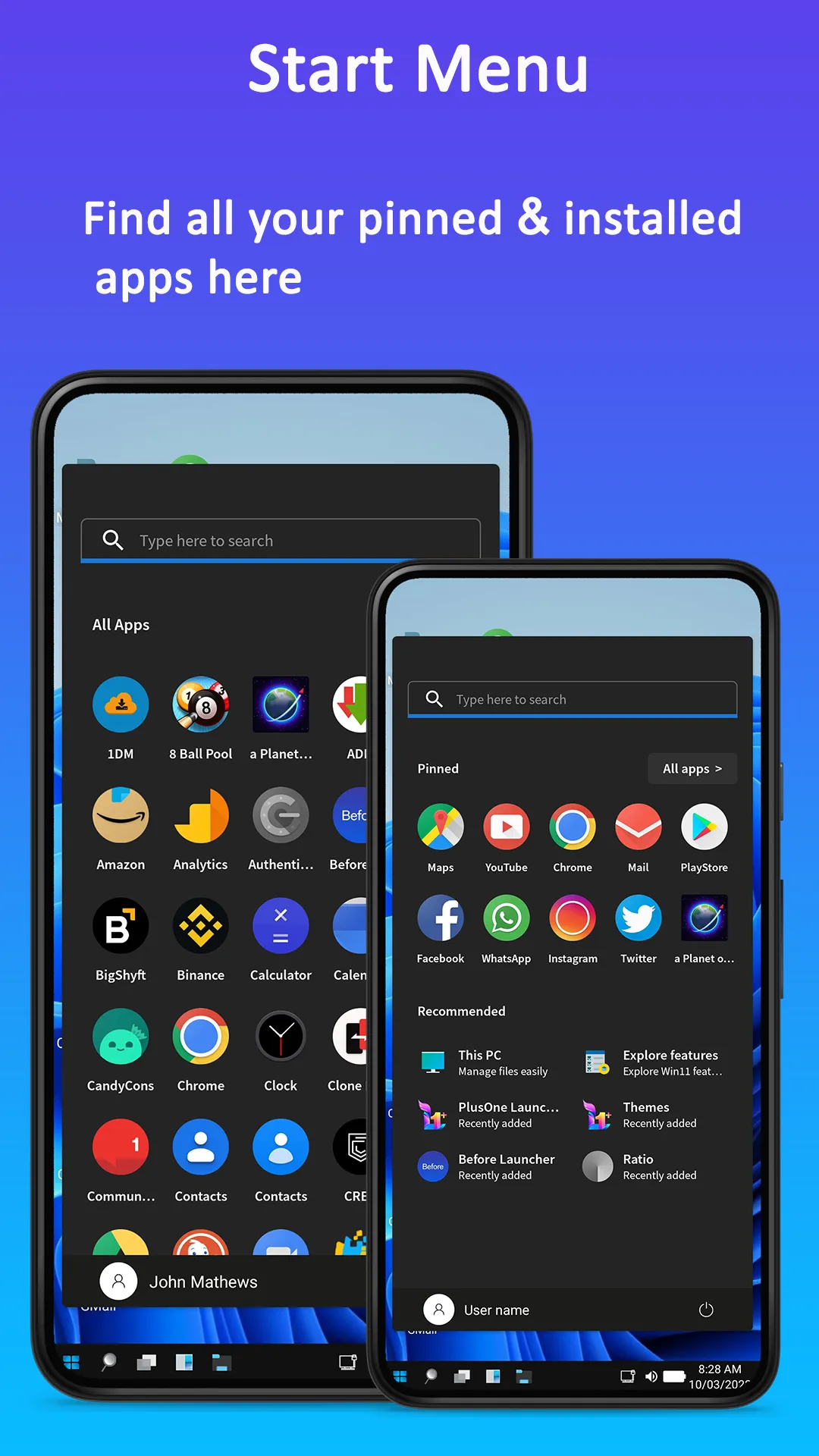 Win 11x Launcher screenshot